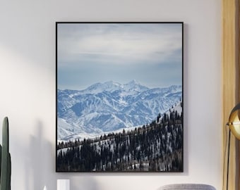 Winter in the Wasatch Mountains - Nature Landscape, Alpine Photography, Canvas or Print