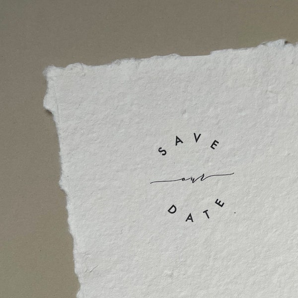 Save the Date card | cotton paper