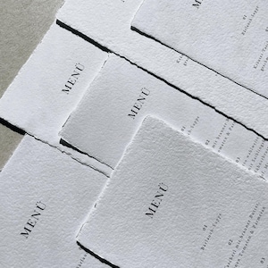Menù per matrimonio | carta di cotone