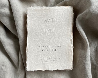 Save the Date card | Blind embossing