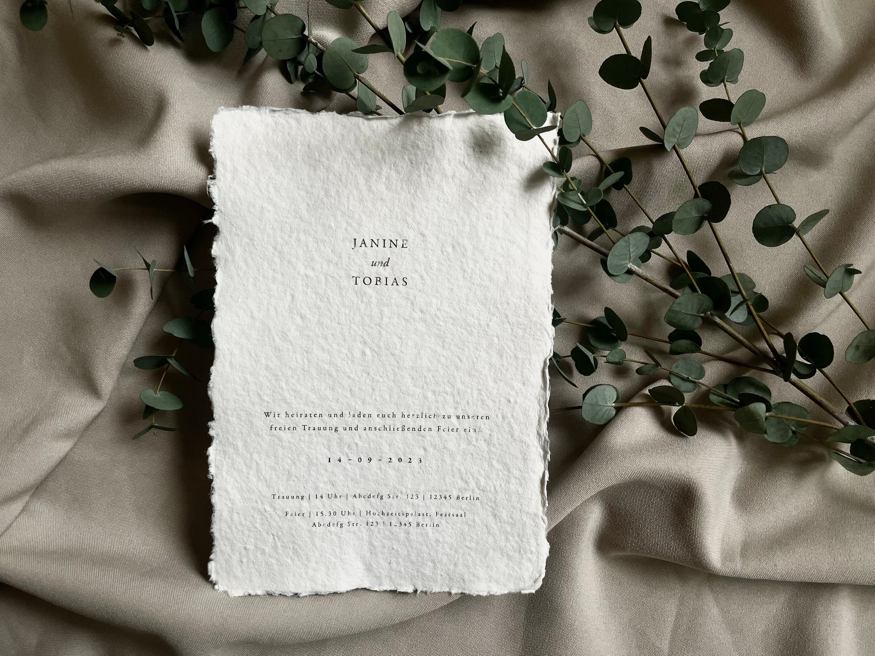 Wedding invitation | cotton paper