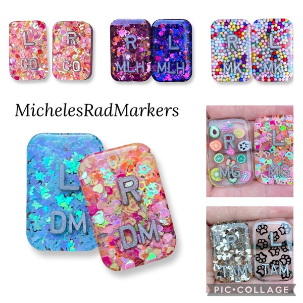 Specialty Glitter X-ray Markers with Initials or Numbers