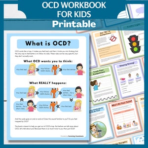 OCD Worksheets For Kids OCD Therapy Worksheets Printable Worksheets For Kids CBT Worksheets Exposure Therapy For Kids image 1