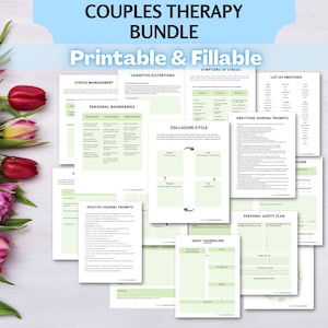Couples Therapy Worksheets | Couples Counseling CBT Worksheets | Newlywed Guidance | Marriage and Family Therapy Worksheets | Mental Health