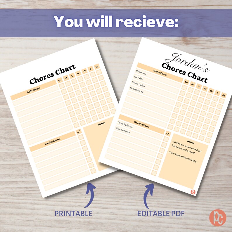 Personalized Chore Chart for Teens Teen Responsibility Chart - Etsy