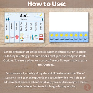 Bedtime and Morning Routines Editable Chart Editable Checklist ...