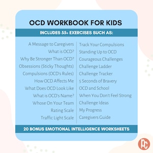 OCD Worksheets For Kids OCD Therapy Worksheets Printable Worksheets For Kids CBT Worksheets Exposure Therapy For Kids image 2
