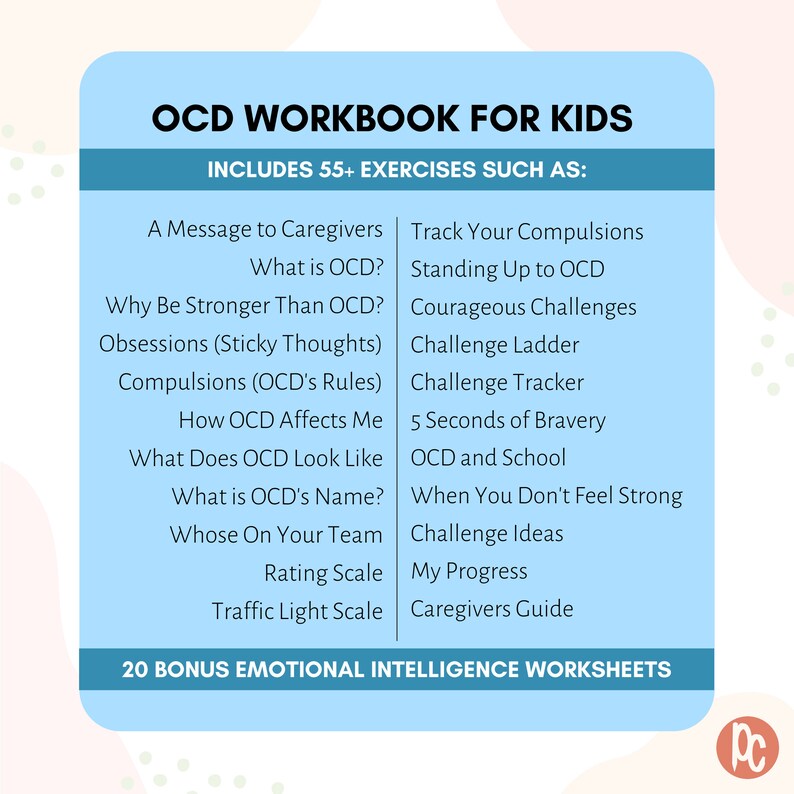 OCD Worksheets For Kids OCD Therapy Worksheets Printable Worksheets For Kids CBT Worksheets Exposure Therapy For Kids image 2