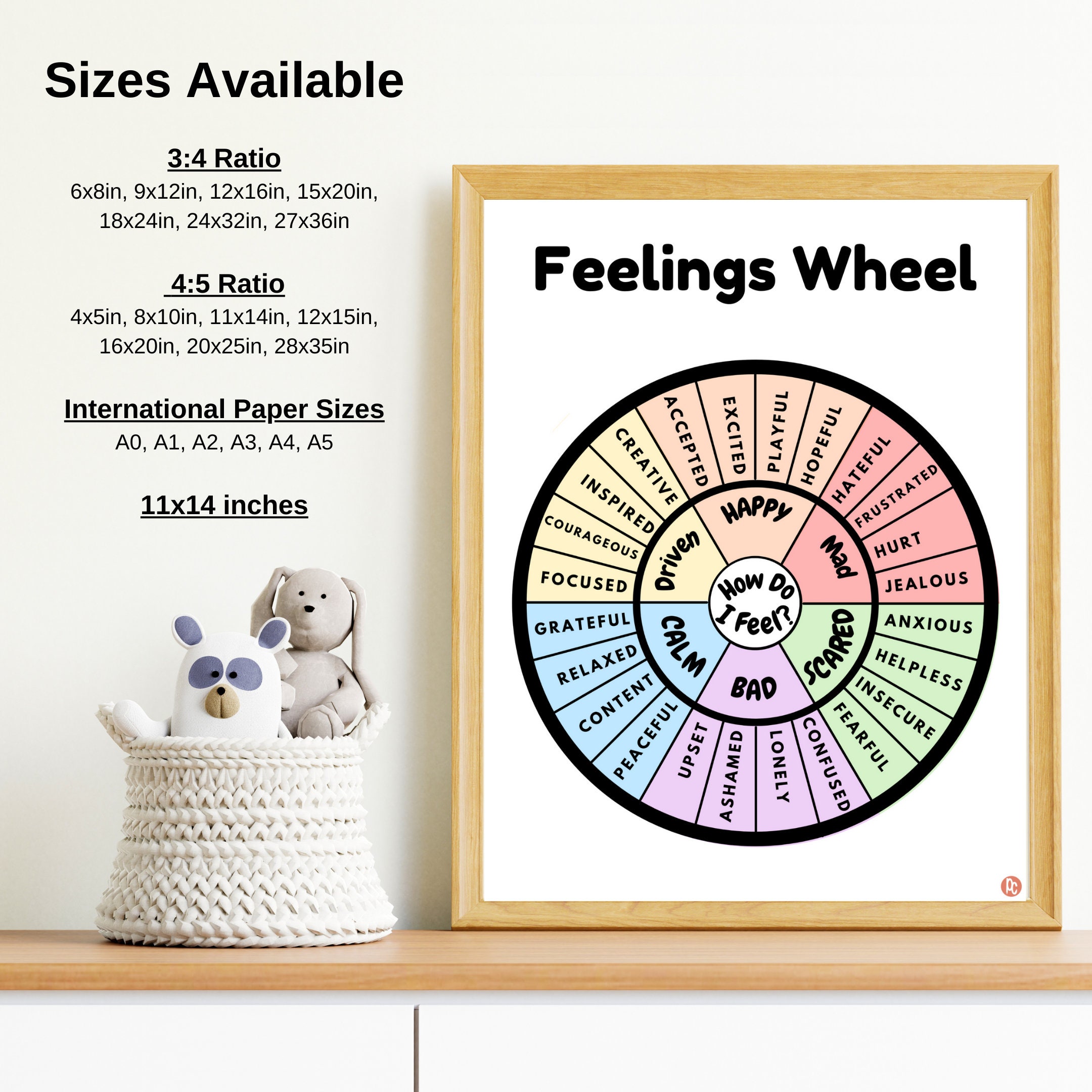 12 Stück Calming Corner Poster - Emotionsposter Für Kinder & Achtsamkeit