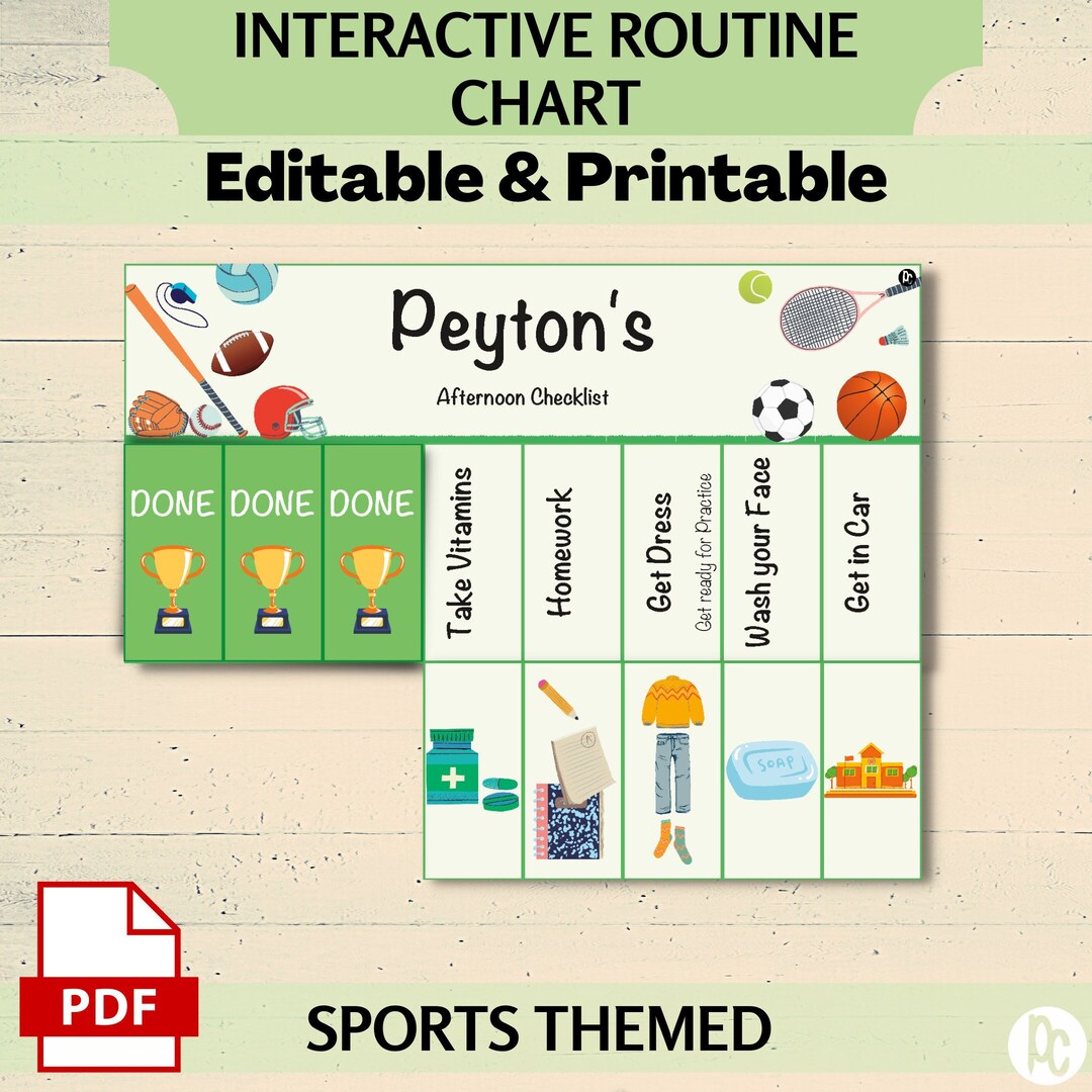 Visual Schedule Toddler Routine Bedtime Routine Kids Daily Chore Chart ...