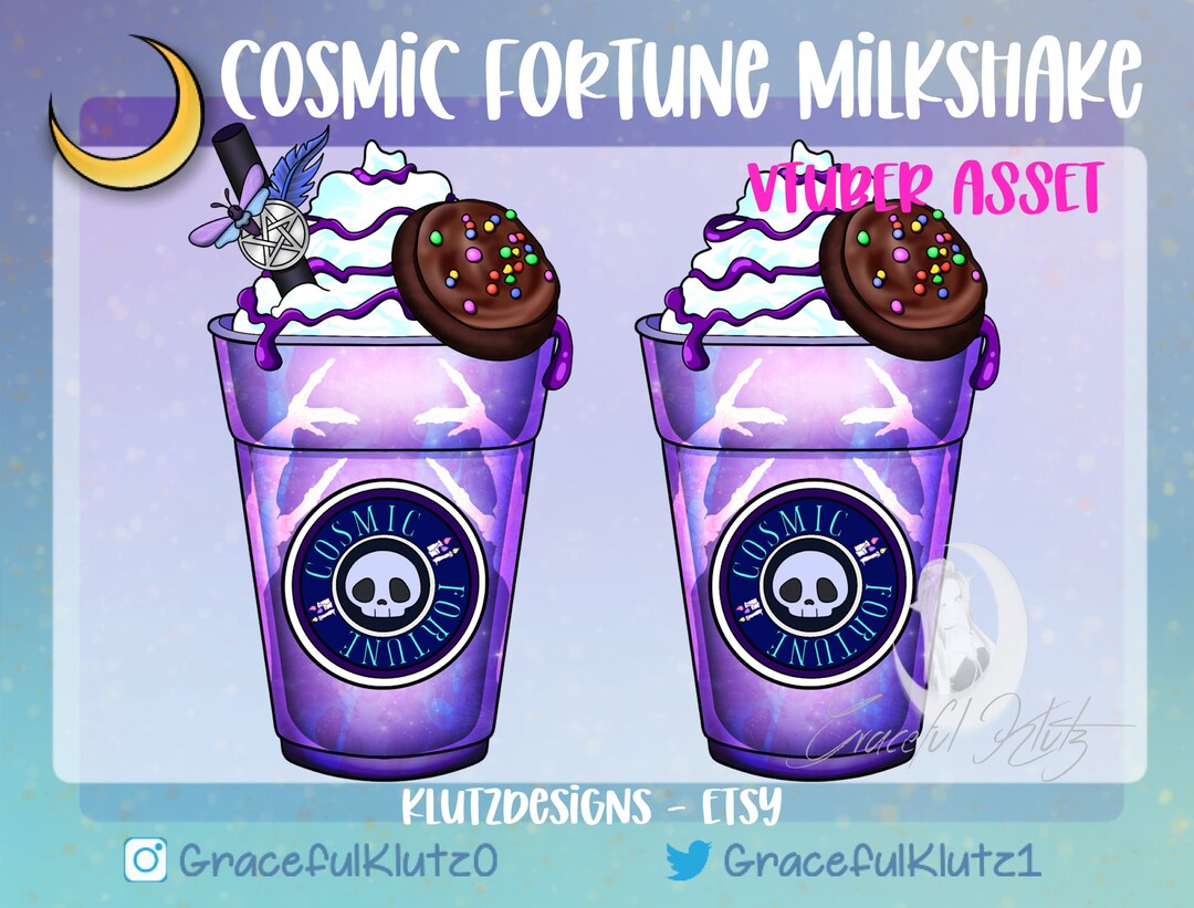 Cosmic Fortune Milkshake Vtuber Asset Etsy