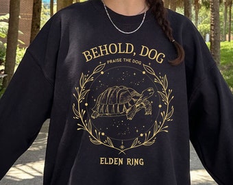 ELDEN RING turtle Sweatshirt, sekiro, ranni elden ring, elden ring map, pope turtle, church of vows, dark souls,soulsborne, tortoise dog