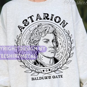 Astarion BG3 sweatshirt, Baldurs Gate Astarion sweatshirt, shirt bg3, gamer merch, Baldurs Gate 3 gift, Astarion sweater, astarion pullover