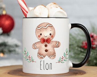 Taza de Navidad de Chocolate Caliente, Taza de Navidad para Niños, Relleno de Medias para Niños, Taza de Navidad para Niños Personalizada, Regalo de Navidad para Niños