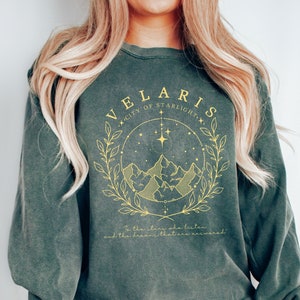 Comfort Colors Velaris Sweatshirt, Acotar Velaris, SJM merch, Crescent City, Feyre, Rhysand, Acotar merch, City of Starlight shirt