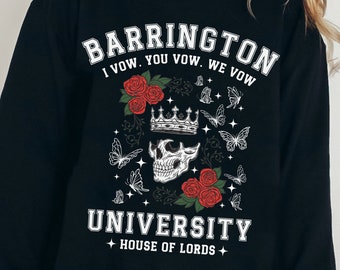 Sudadera Barrington, merchandising de Shantel Tessier, Dark Romance Crewneck, H D Carlton, obscenidad, la serie ritual, libros de romance oscuro