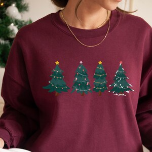 Christmas Tree Sweatshirt, Womens Christmas Sweatshirt, Christmas Sweater, Christmas Crewneck, Holiday Sweaters for Women, Winter Sweatshirt