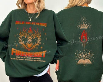 Throne Of Glass Sweatshirt, Aelin Galathynius Shirt, Fireheart Aelin Shirt, Kingsflame The Thirteen, Gift For Book Lover, Bookish Sweater