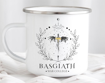Fourth Wing Gifts, Basgiath War College Camping Mug, Dragon Rider Cup, Violet Sorrengail, Xaden Riorson, Riders Quadrant, Fantasy