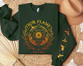 Iron Flame Sweatshirt, Fourth Wing Sweatshirt, Rebecca Yarros Trui, Dragon Rider Shirt, Leesachtige trui, Basgiath War College Hoodie