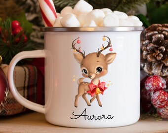 Kids hot Cocoa Christmas Mug, Childrens Hot Chocolate Cup Personalized, Kids mugs, Kids cups, Christmas eve gifts, boy and girl cups