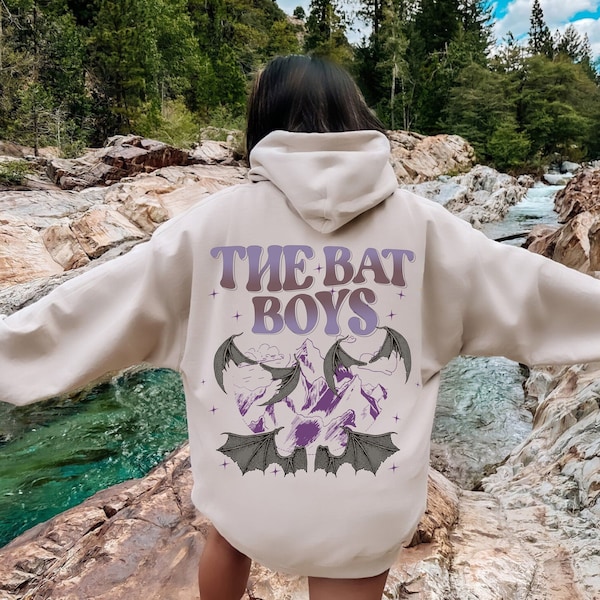 BAT BOYS Hoodie, Night Court Velaris Unisex Sweatshirt, Rhysand Cassian Azriel Hoodie, SJM Hoodie with print on back, 2 sided hoodie