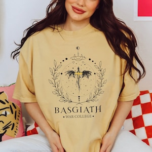 Basgiath War College 2 Sided Comfort Colors T-shirt, Fourth Wing Tee, Dragon Rider shirt, Violet Sorrengail tshirt, RY merch