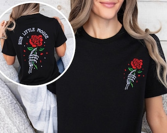 Camiseta Run Little Mouse, Haunting Adeline, Dark Romance, Smut, Haunting Adeline, zade Meadows, hd carlton, gato y ratón, libros obscenos