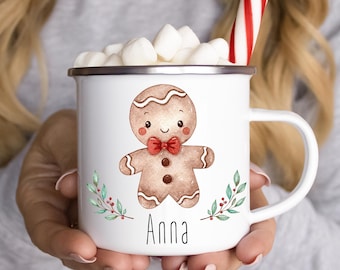 Taza de Navidad de Chocolate Caliente, Taza de Navidad para Niños, Relleno de Medias para Niños, Taza de Navidad para Niños Personalizada, Regalo de Navidad para Niños