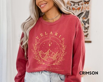 Sarah J Maas Acotar Sweatshirt Comfort Colors, Velaris, Romantasy apparel, Feyre Archeron, Feyre Tattoo Sweatshirt, Acotar Sweatshirt
