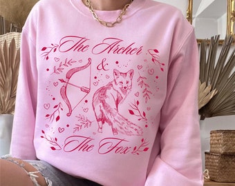 The Archer and the Fox Sweatshirt, once upon a broken heart, bookish sweatshirt, fantasy books, reader sweater, bookish apparel
