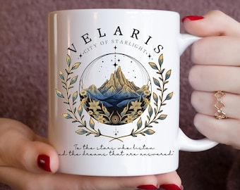 Velaris Becher, Acotar Geschenk, Acotar merch, Sarah J Maas merch, Acotar Kaffeebecher, Suriel Teebecher, Lesebecher, Bücherwurm Becher, Bücherwurm
