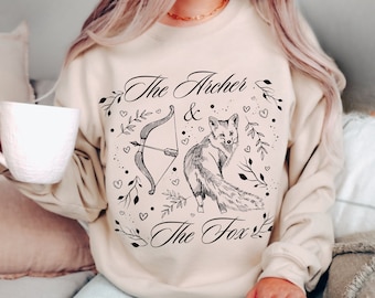 The Archer and the Fox Sweatshirt, once upon a broken heart, bookish sweatshirt, fantasy books, reader sweater, bookish gift