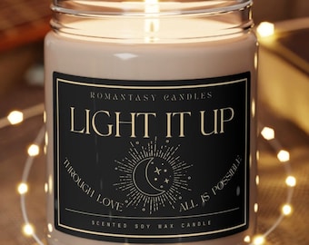 LIGHT IT UP Crescent City Candle, Crescent City gift, through love all is possible, Bryce Quinlan, Starborn, House of Earth and Blood