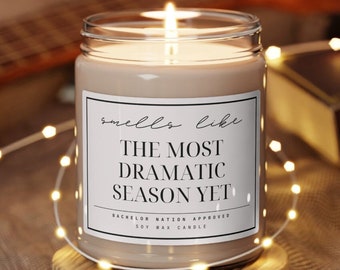 Smells like The Most Dramatic Season Yet, Scented Candle, The Bachelor tv show, Bachelor Nation, bachelor watch party, golden bachelor