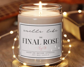 Smells like The Final Rose, Scented Candle, The Bachelor tv show, Bachelor Nation, bachelor watch party, the bachelor gift