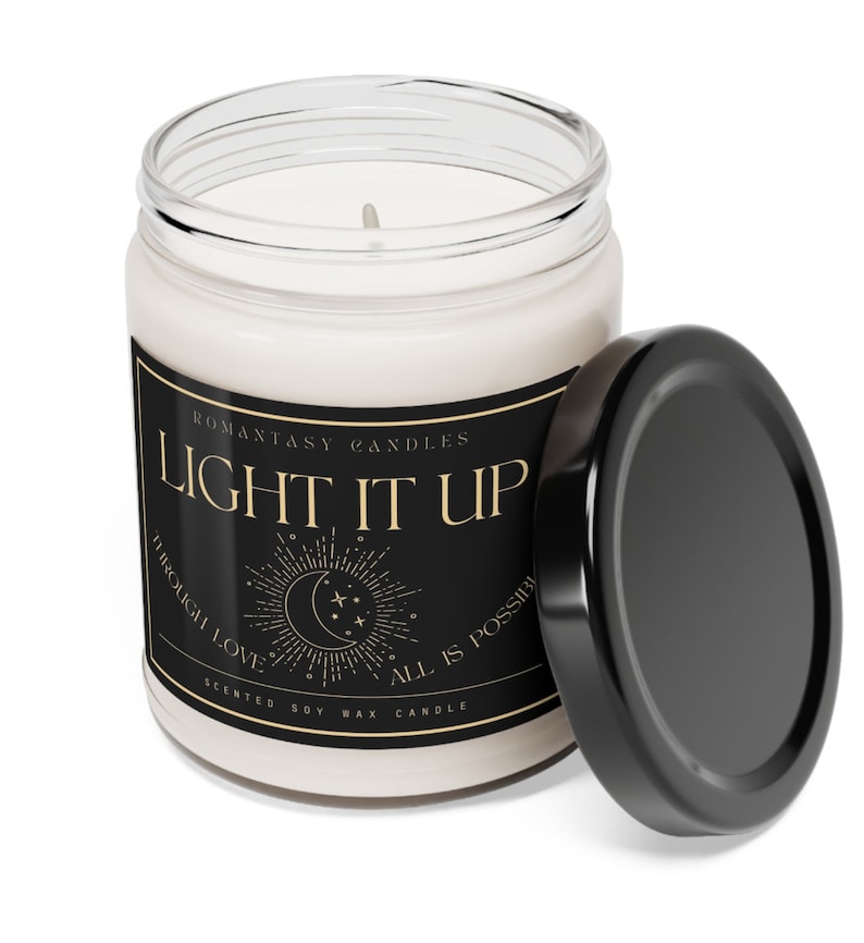 LIGHT IT UP Crescent City Candle, Crescent City gift, through love all is possible, Bryce Quinlan, Starborn, House of Earth and Blood, sarah j maas, booklover candle, bookish candle