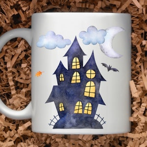 Färgskiftande mugg, Halloweenmugg för barn / Varm chokladmugg, Söt häxmugg, Halloweenpresent för barn, Personlig Halloweenmugg för barn bild 4