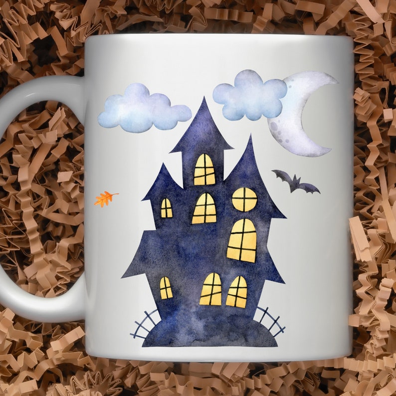 Färgskiftande mugg, Halloweenmugg för barn / Varm chokladmugg, Söt häxmugg, Halloweenpresent för barn, Personlig Halloweenmugg för barn bild 4