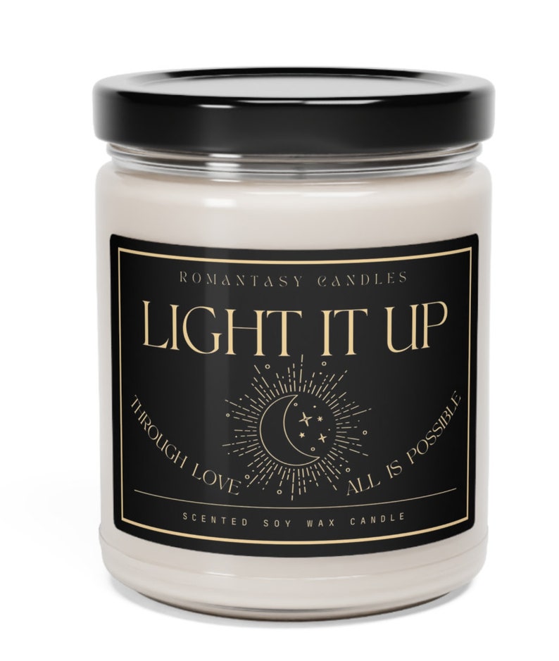 LIGHT IT UP Crescent City Candle, Crescent City gift, through love all is possible, Bryce Quinlan, Starborn, House of Earth and Blood, sarah j maas, booklover candle, bookish candle