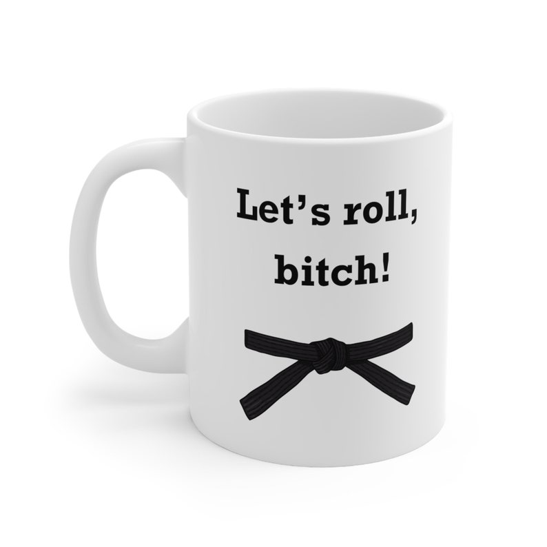 Jiu Jitsu Mug, Grappling Cup, MMA, Mixed Martial Arts Gift, Wrestling, Black Belt Mug, Fighting