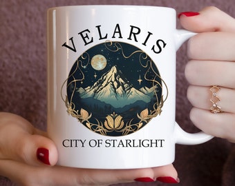Velaris Mug, Acotar Gift, Acotar Mug, booklover gift, acotar lover gift, sarah j maas, acotar merch, velaris city of starlight mug