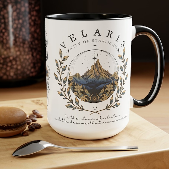 Velaris Mug 15 oz ACOTAR mug, Sarah J Maas Mug, Velaris Coffee Mug, gift for sjm lover, acomaf, acowar, acosf, SJM mug, night court