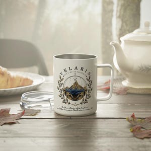 ACOTAR Velaris to go cup, Velaris Insulated Coffee Mug with lid, mug Acotar, sjm merch, feyre and rhysand mug, throne of glass mug, acomaf, velaris city of starlight, a court of mist and fury, romantasy reader mug, feyre archeron, acotar reader mug