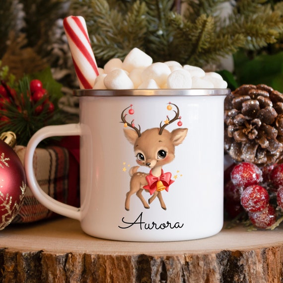 Personalised Creative Enamel Cups Custom Name Mugs Christmas Party Hot  Cocoa Chocolate Mugs Winter Drink Milk Cup Kids Xmas Gift - AliExpress