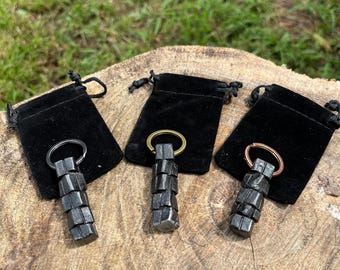 Hand forged steel key chain (6 year anniversary gift)