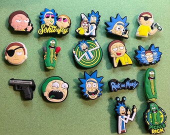 rick and morty croc charms