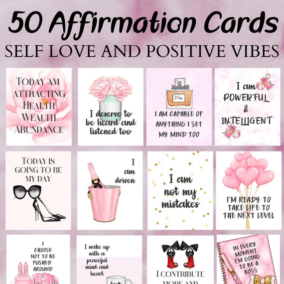 Best Positive Affirmation Card Deck Cards for Law of - Etsy