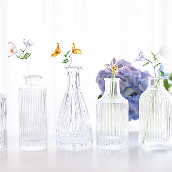 Small Glass Vases Etsy