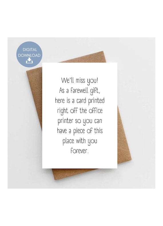 We'll Miss You Funny Printable Card for Leaving - Etsy We'll Miss You Funny Printable Card for Leaving - Etsy